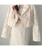 【ジュノア/JUNOAH】のMeiru シアージャガードショートテーラードジャケット アイボリー|ID: prp329100004529879 ipo3291000000032027074