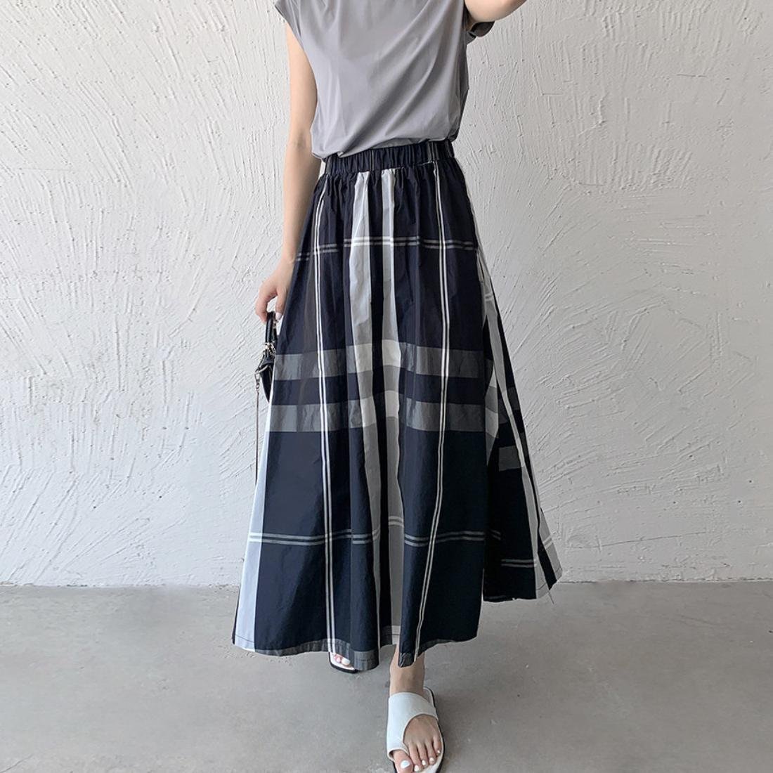 【メゾンドラティール/maison de LATIR】のバルーンスカート 春服 チェック柄ミモレ丈スカート インテリア・キッズ・メンズ・レディースファッション・服の通販 founy(ファニー) 　ファッション　Fashion　レディースファッション　WOMEN　スカート　Skirt　ジャケット　Jacket　チェック　Check　トレンド　Trend　バルーン　Balloon　フレア　Flare　ボックス　Box　ミモレ　Mimore　夏　Summer　定番　Standard　春　Spring　S/S・春夏　Ss・Spring/Summer　結婚式　Wedding Ceremony　ブラック|ID: prp329100004529889 ipo3291000000032027116