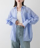 【センスオブプレイス/SENSE OF PLACE by URBAN RESEARCH】のタックポケットシアーストライプシャツ BLU×IVO|ID: prp329100004529907 ipo3291000000032027207