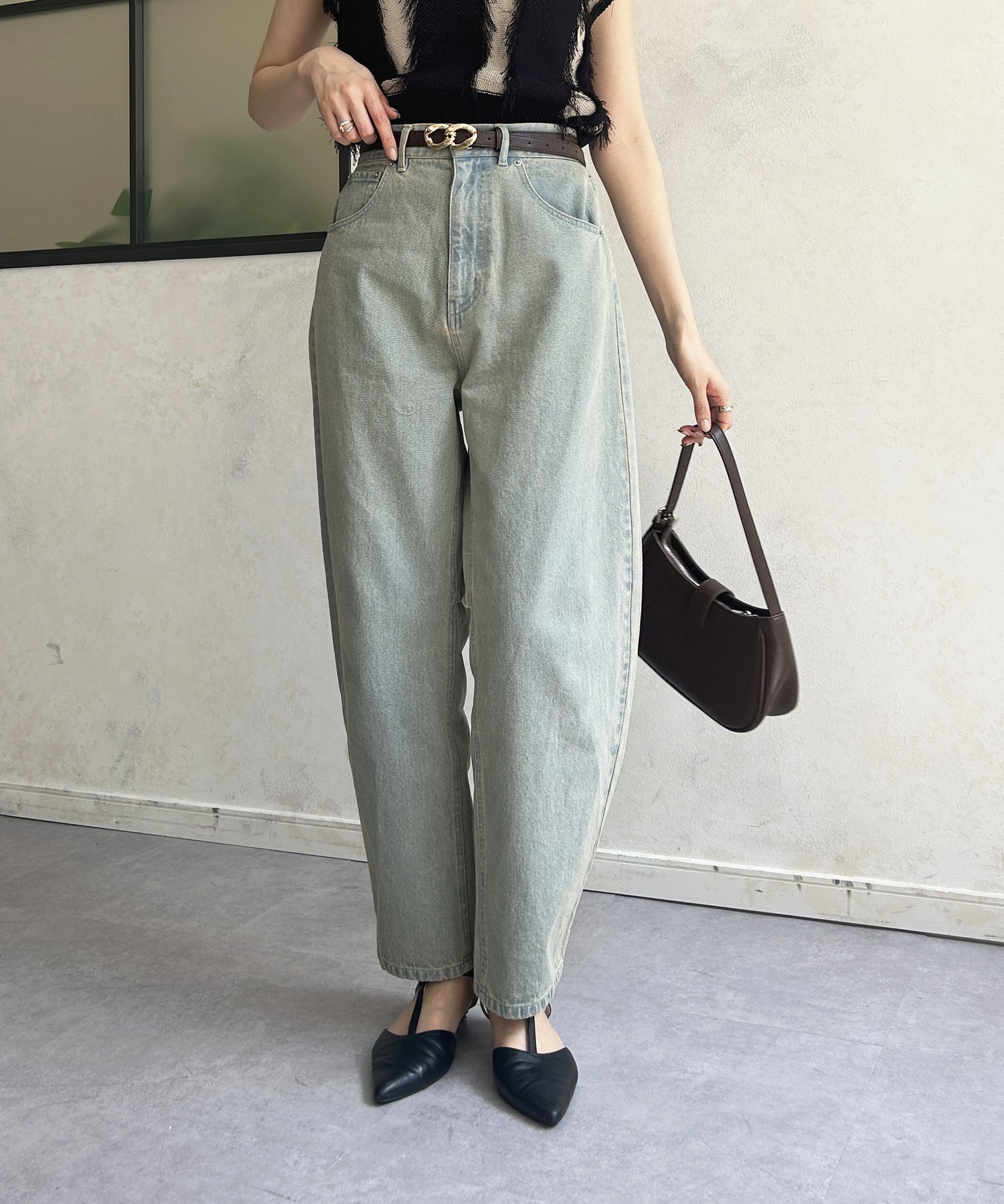 【ゼヴォン/Thevon】の【新色追加】カーブデニムパンツ インテリア・キッズ・メンズ・レディースファッション・服の通販 founy(ファニー) 　ファッション　Fashion　レディースファッション　WOMEN　パンツ　Pants　デニムパンツ　Denim Pants　おすすめ　Recommend　シンプル　Simple　ジーンズ　Jeans　デニム　Denim　トレンド　Trend　リブニット　Rib Knit　ワイド　Wide　サックスブルー|ID: prp329100004529930 ipo3291000000032027308