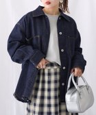 【チャオパニックティピー/CIAOPANIC TYPY】の【2025年S/S新作】フリンジデニムオーバーシャツジャケット ネイビー|ID: prp329100004529933 ipo3291000000032647939