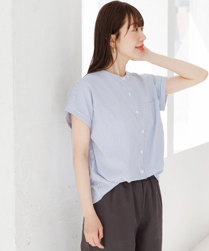 【サニーレーベル/Sonny Label / URBAN RESEARCH】の『WEB限定』フロントタックフレンチスリーブシャツ インテリア・キッズ・メンズ・レディースファッション・服の通販 founy(ファニー) https://founy.com/ ファッション Fashion レディースファッション Ladies' Fashion Online トップス・カットソー Tops/Tshirt シャツ/ブラウス Shirts/Blouses 2025年 2025 2025春夏・S/S Ss,Spring/Summer,2025 ショート Short シンプル Simple スリーブ Sleeve バランス Balance フレンチ French 半袖 Short Sleeve 夏 Summer 春 Spring S/S・春夏 Ss・Spring/Summer |ID: prp329100004529938 ipo3291000000032627845