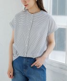 【サニーレーベル/Sonny Label / URBAN RESEARCH】の『WEB限定』フロントタックフレンチスリーブシャツ WHT×BLK|ID: prp329100004529938 ipo3291000000032627850