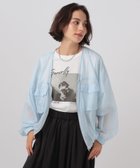 【ベイフロー/BAYFLOW】の涼やかな透け感 軽量 シアーVネックブルゾン ライトブルー82|ID: prp329100004529940 ipo3291000000032666193