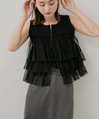 【センスオブプレイス/SENSE OF PLACE by URBAN RESEARCH】のダブルジップフリルニットトップ BLACK|ID: prp329100004529945 ipo3291000000032027362
