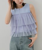 【センスオブプレイス/SENSE OF PLACE by URBAN RESEARCH】のダブルジップフリルニットトップ L.BLUE|ID: prp329100004529945 ipo3291000000032027364