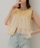 【センスオブプレイス/SENSE OF PLACE by URBAN RESEARCH】のダブルジップフリルニットトップ YELLOW|ID: prp329100004529945 ipo3291000000032027366