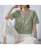 【ガール/GIRL】のミックスツイード半袖ショート丈ジャケット 人気、トレンドファッション・服の通販 founy(ファニー) ファッション Fashion レディースファッション WOMEN アウター Coat Outerwear ジャケット Jackets クラシカル Classical コンパクト Compact ショート Short ジャケット Jacket タイトスカート Tight Skirt タンク Tank ツイード Tweed デニム Denim トレンド Trend フレア Flare ミックス Mix ワイド Wide エレガント 上品 Elegant 半袖 Short Sleeve 夏 Summer thumbnail GRN|ID: prp329100004529971 ipo3291000000032027489