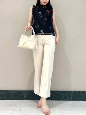 【スナイデル/SNIDEL】 ピンタックカットパンツ人気、トレンドファッション・服の通販 founy(ファニー) ファッション Fashion レディースファッション WOMEN パンツ Pants おすすめ Recommend カットソー Cut And Sew ストレート Straight セットアップ Set Up フロント Front ループ Loop |ID:prp329100004529976