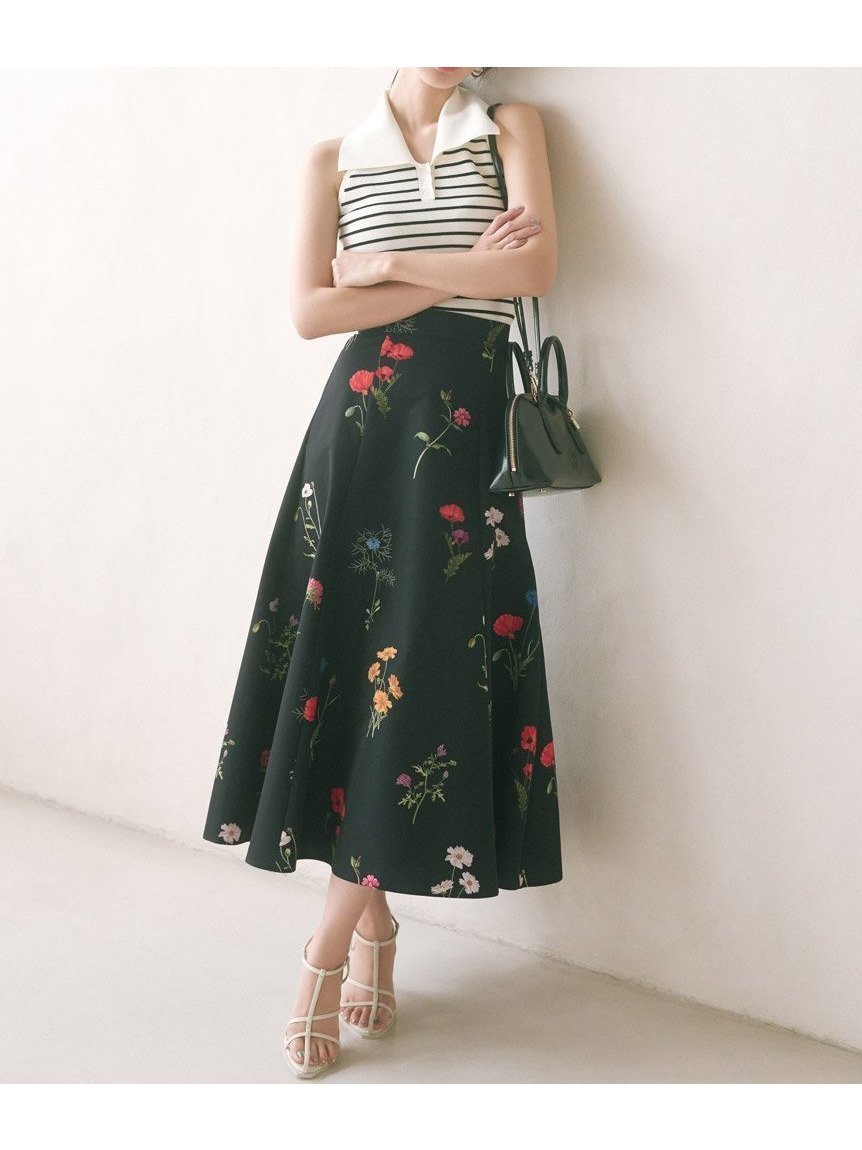 【スナイデル/SNIDEL】のフレアプリントスカート 人気、トレンドファッション・服の通販 founy(ファニー) 　ファッション　Fashion　レディースファッション　WOMEN　スカート　Skirt　おすすめ　Recommend　エレガント 上品　Elegant　カラフル　Colorful　タフタ　Taffeta　フラワー　Flower　フレア　Flare　プリント　Print　モチーフ　Motif　リアル　Real　今季　This Season　春　Spring　 other-1|ID: prp329100004529985 ipo3291000000032188454