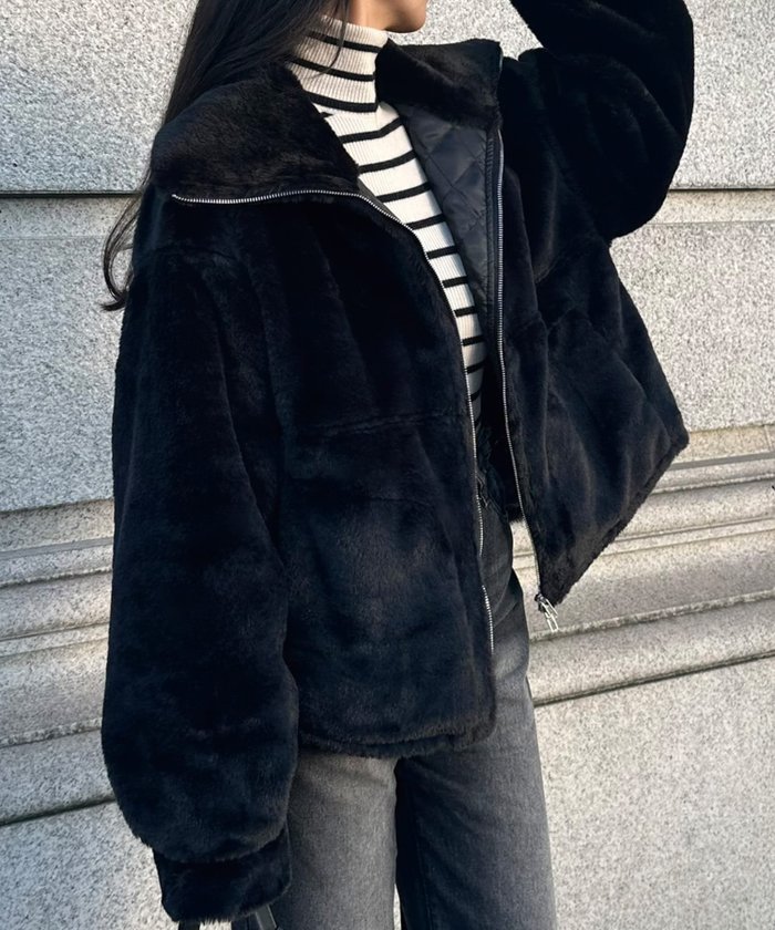 【ジュノア/JUNOAH】の2wayカラージップ中綿ファーコート インテリア・キッズ・メンズ・レディースファッション・服の通販 founy(ファニー) https://founy.com/ ファッション Fashion レディースファッション WOMEN アウター Coat Outerwear コート Coats |ID: prp329100004529987 ipo3291000000032027548