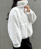 【ジュノア/JUNOAH】の2wayカラージップ中綿ファーコート アイボリー|ID: prp329100004529987 ipo3291000000032027553