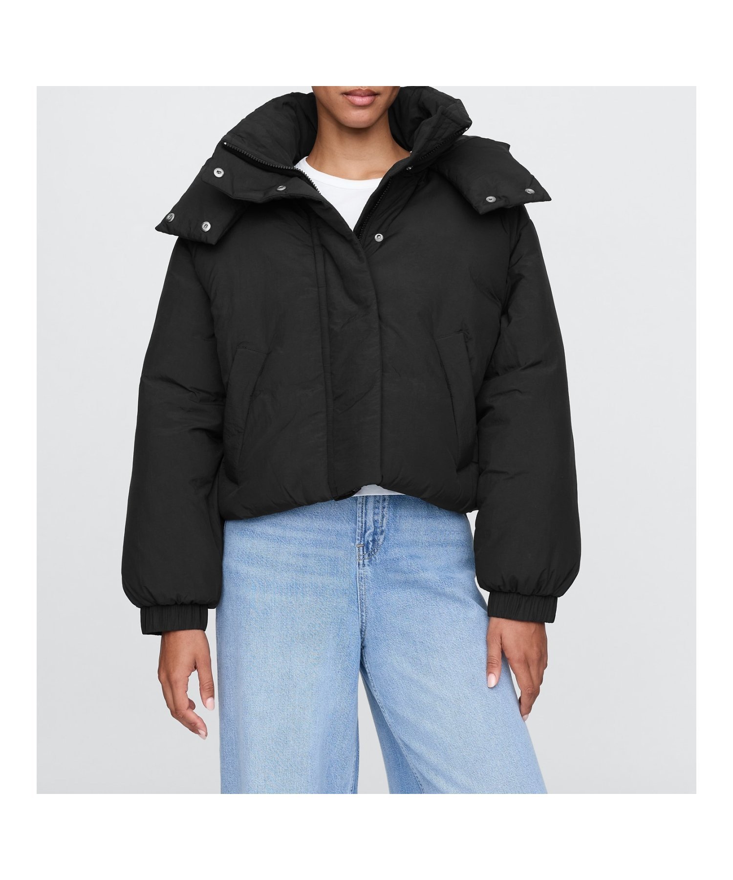 【ギャップ/GAP】のクロップド デュベ ラップ パファージャケット 人気、トレンドファッション・服の通販 founy(ファニー) 　ファッション　Fashion　レディースファッション　WOMEN　アウター　Coat Outerwear　ジャケット　Jackets　クラシック　Classic　クロップド　Cropped　ショート　Short　ストレート　Straight　フィット　Fit　フロント　Front　モックネック　Mock Neck　ラップ　Wrap　長袖　Long Sleeve　 other-1|ID: prp329100004529994 ipo3291000000032027575