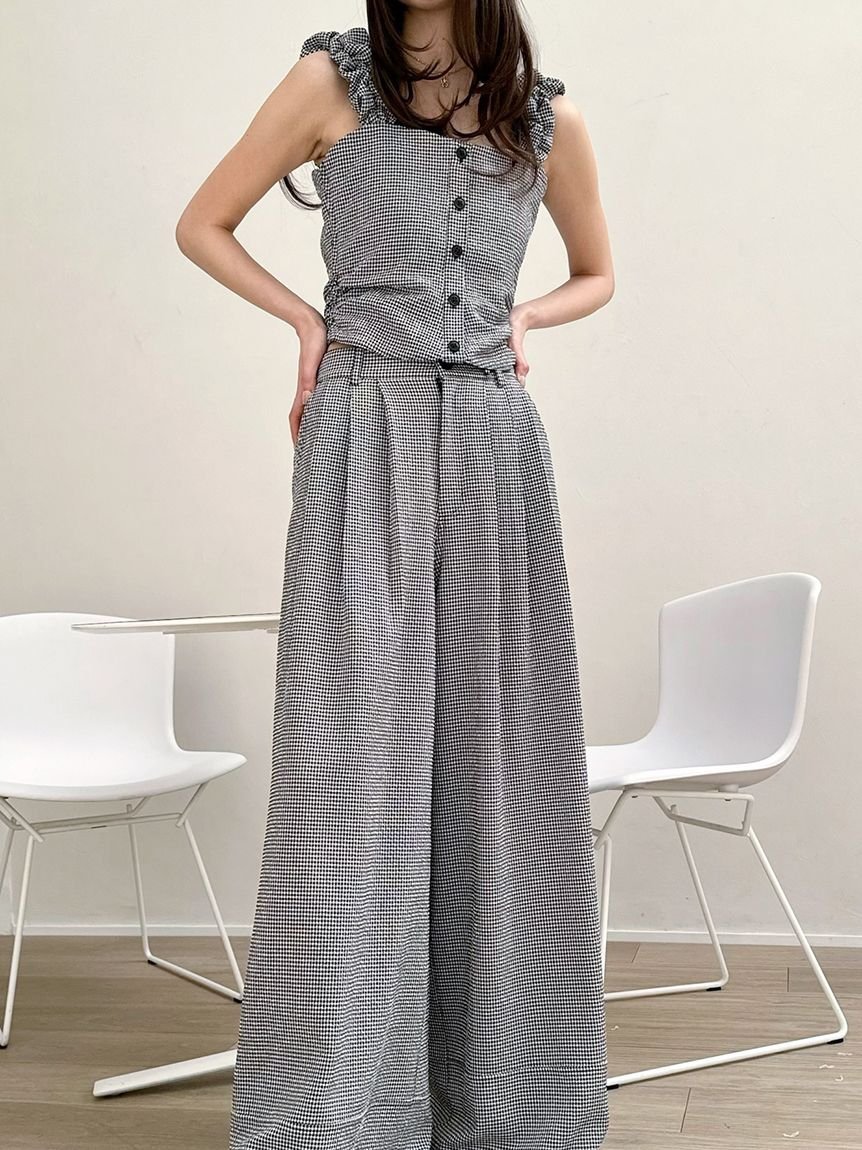 【スナイデル/SNIDEL】の【00サイズあり】バリエワイドパンツ インテリア・キッズ・メンズ・レディースファッション・服の通販 founy(ファニー) 　ファッション　Fashion　レディースファッション　WOMEN　パンツ　Pants　ギンガム　Gingham　セットアップ　Set Up　チェック　Check　デニム　Denim　トレンド　Trend　ポケット　Pocket　CHECK[931]|ID: prp329100004529999 ipo3291000000032027598