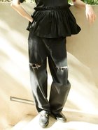 【ミラオーウェン/Mila Owen】の【WEB限定00サイズ】ワイドテーパードカットアウトデニムパンツ BLK[009]|ID: prp329100004530005 ipo3291000000032027623