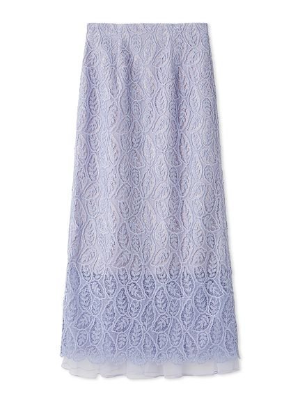 【スナイデル/SNIDEL】のリーフレースタイトスカート インテリア・キッズ・メンズ・レディースファッション・服の通販 founy(ファニー) 　ファッション　Fashion　レディースファッション　Ladies' Fashion Online　スカート　Skirt　ケミカル　Chemical　タイトスカート　Tight Skirt　チュール　Tulle　ビスチェ　Bustier　ラグジュアリー　Luxury　リーフ　Leaf　レース　Race　おすすめ　Recommend　エレガント 上品　Elegant　BLU[086]|ID: prp329100004530017 ipo3291000000032688442