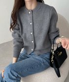 【その他のブランド/Other】のパールボタン 長袖 ニット カーディガン グレー|ID: prp329100004530020 ipo3291000000032027688