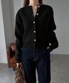 【アンドミー/andme】のパールボタン 長袖 ニット カーディガン 人気、トレンドファッション・服の通販 founy(ファニー) ファッション Fashion レディースファッション Fashion for Women トップス・カットソー Cut & Sew Tops ニット Knit Tops & Sweaters カーディガン・羽織り Layered Style Cardigans カーディガン Cardigan, Knitwear コンパクト Compact, Small Size トレンド Trend, Trending Now パール Pearl, Pearl Accent エレガント 上品 Elegant 長袖 Long Sleeve, Full Sleeve thumbnail ブラック|ID: prp329100004530020 ipo3291000000033543359