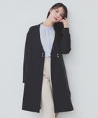 【インデックス/INDEX】のストレッチノーカラーコート【洗濯機洗い可/イージーアイロン】 ネイビー|ID: prp329100004530029 ipo3291000000032027726