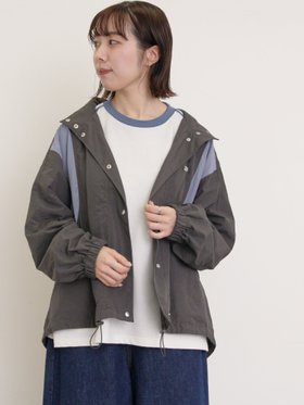 【サマンサモスモス/Samansa Mos2】の【撥水加工】切替2WAY配色パーカー 人気、トレンドファッション・服の通販 founy(ファニー) ファッション Fashion レディースファッション WOMEN トップス・カットソー Tops/Tshirt パーカ Sweats ギャザー Gather ドローコード Draw Cord パーカー Hoodie 切替 Switching 旅行 Travel |ID:prp329100004530049