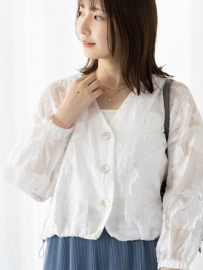 【テチチ/Te chichi】のシアージャカードYカラーブルゾン インテリア・キッズ・メンズ・レディースファッション・服の通販 founy(ファニー) https://founy.com/ ファッション Fashion レディースファッション WOMEN アウター Coat Outerwear ブルゾン Blouson/Jackets おすすめ Recommend シアー Sheer ジャカード Jacquard ドローコード Draw Cord フィット Fit ブルゾン Blouson |ID: prp329100004530056 ipo3291000000032299588