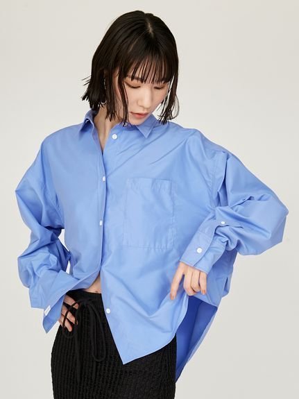 【エミ/emmi】のイージーケアタックシャツ インテリア・キッズ・メンズ・レディースファッション・服の通販 founy(ファニー) 　ファッション　Fashion　レディースファッション　Ladies' Fashion Online　トップス・カットソー　Tops/Tshirt　シャツ/ブラウス　Shirts/Blouses　タイプライター　Typewriter　ベーシック　Basic　ポケット　Pocket　夏　Summer　旅行　Travel　水着　Swimsuit　羽織　Haori　BLU[086]|ID: prp329100004530058 ipo3291000000032627917
