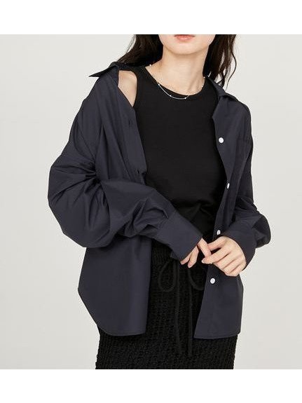 【エミ/emmi】のイージーケアタックシャツ インテリア・キッズ・メンズ・レディースファッション・服の通販 founy(ファニー) 　ファッション　Fashion　レディースファッション　Ladies' Fashion Online　トップス・カットソー　Tops/Tshirt　シャツ/ブラウス　Shirts/Blouses　タイプライター　Typewriter　ベーシック　Basic　ポケット　Pocket　夏　Summer　旅行　Travel　水着　Swimsuit　羽織　Haori　NVY[089]|ID: prp329100004530058 ipo3291000000032627918