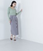 【ナチュラル ビューティー ベーシック/NATURAL BEAUTY BASIC】のトレンチディテールナロースカート グレー|ID: prp329100004530100 ipo3291000000032395048