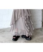 【ページボーイ/PAGEBOY】のステッチフリルスカート チャコール18|ID: prp329100004530123 ipo3291000000032365975