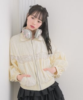 【レトロガール/RETRO GIRL】のレースドッキングBZ 人気、トレンドファッション・服の通販 founy(ファニー) ファッション Fashion レディースファッション WOMEN ガーリー Girly スポーツ Sports センター Center ティアードスカート Tiered Skirt ドッキング Docking ブルゾン Blouson リボン Ribbon レース Race 春 Spring 羽織 Haori |ID:prp329100004530173