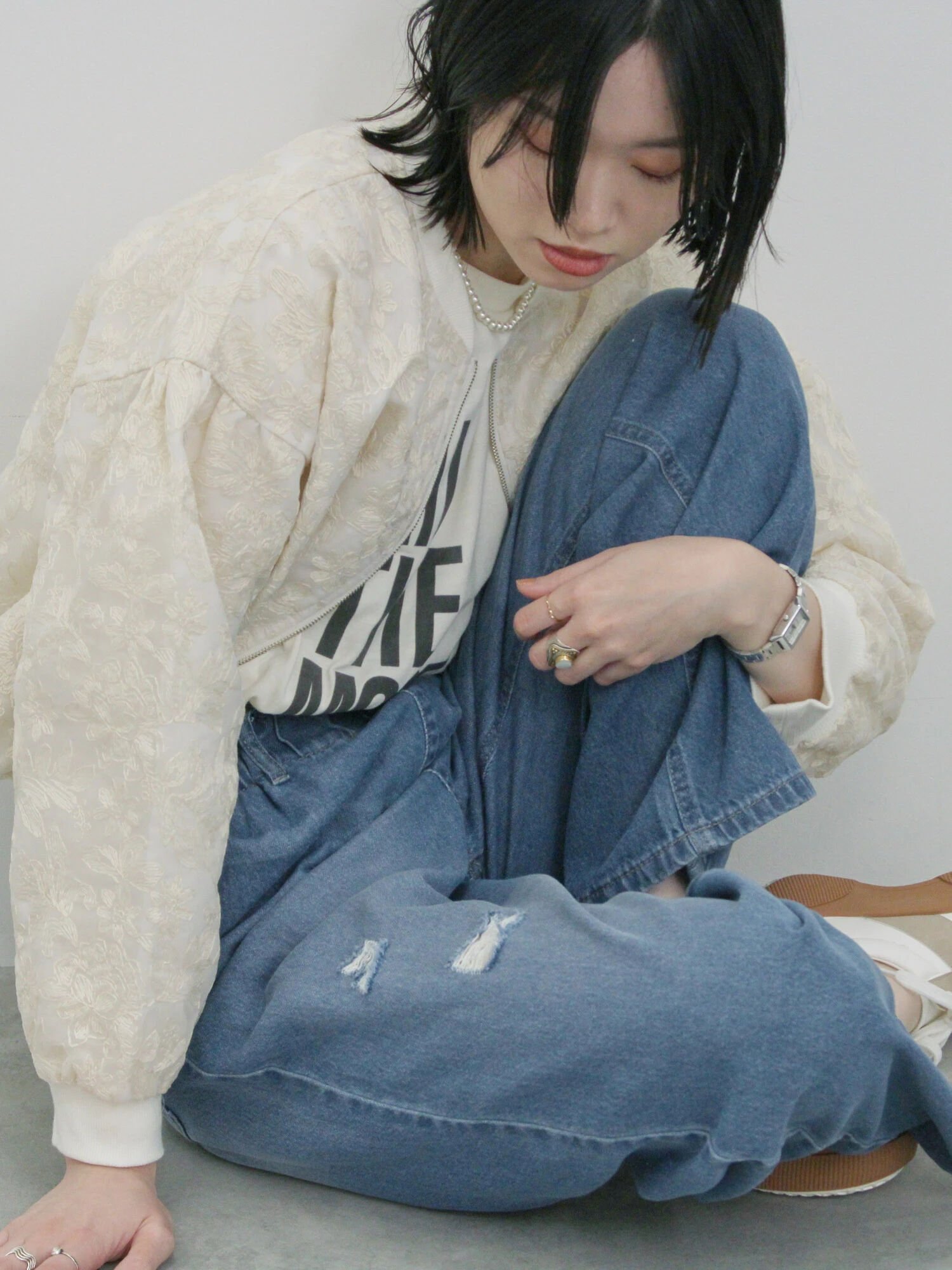 【サマンサモスモス/Samansa Mos2】の総刺繍シアーブルゾン インテリア・キッズ・メンズ・レディースファッション・服の通販 founy(ファニー) 　ファッション　Fashion　レディースファッション　WOMEN　アウター　Coat Outerwear　ブルゾン　Blouson/Jackets　シアー　Sheer　ブルゾン　Blouson　キナリ|ID: prp329100004530180 ipo3291000000032028348