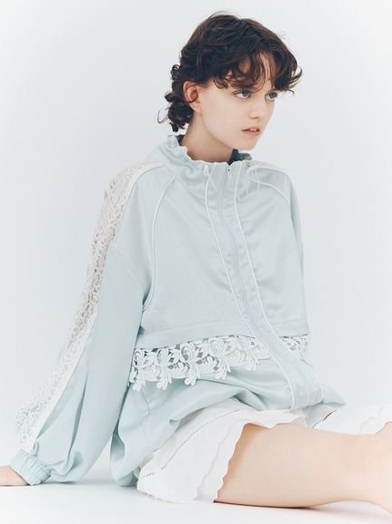 【ファーファー/FURFUR】の【WEB・一部店舗限定カラー】レーストラックジャケット インテリア・キッズ・メンズ・レディースファッション・服の通販 founy(ファニー) 　ファッション　Fashion　レディースファッション　WOMEN　アウター　Coat Outerwear　ジャケット　Jackets　ギャザー　Gather　ジャケット　Jacket　スポーティ　Sporty　バランス　Balance　フェミニン　Feminine　ボトム　Bottom　ミドル　Middle　レース　Race　MNT[021]|ID: prp329100004530193 ipo3291000000032054416