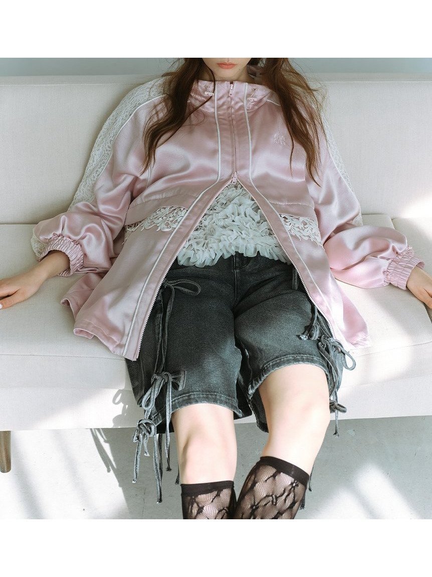 【ファーファー/FURFUR】の【WEB・一部店舗限定カラー】レーストラックジャケット インテリア・キッズ・メンズ・レディースファッション・服の通販 founy(ファニー) 　ファッション　Fashion　レディースファッション　WOMEN　アウター　Coat Outerwear　ジャケット　Jackets　ギャザー　Gather　ジャケット　Jacket　スポーティ　Sporty　バランス　Balance　フェミニン　Feminine　ボトム　Bottom　ミドル　Middle　レース　Race　PNK[066]|ID: prp329100004530193 ipo3291000000032054419