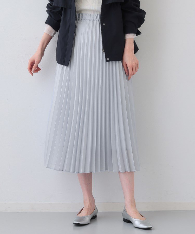 【インディヴィ/INDIVI】の春SALE!【洗える/ウエストゴム】アコーディオン調プリーツスカート インテリア・キッズ・メンズ・レディースファッション・服の通販 founy(ファニー) 　ファッション　Fashion　レディースファッション　WOMEN　スカート　Skirt　プリーツスカート　Pleated Skirts　エレガント 上品　Elegant　シアー　Sheer　セレモニー　Ceremony　タフタ　Taffeta　プリーツ　Pleats　ポケット　Pocket　定番　Standard　春　Spring　洗える　Washable　ライトグレー|ID: prp329100004530195 ipo3291000000032028413