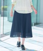【インディヴィ/INDIVI】の春SALE!【洗える/ウエストゴム】アコーディオン調プリーツスカート ネイビー|ID: prp329100004530195 ipo3291000000032028414
