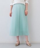 【インディヴィ/INDIVI】の春SALE!【洗える/ウエストゴム】アコーディオン調プリーツスカート ライトグリーン|ID: prp329100004530195 ipo3291000000032028415