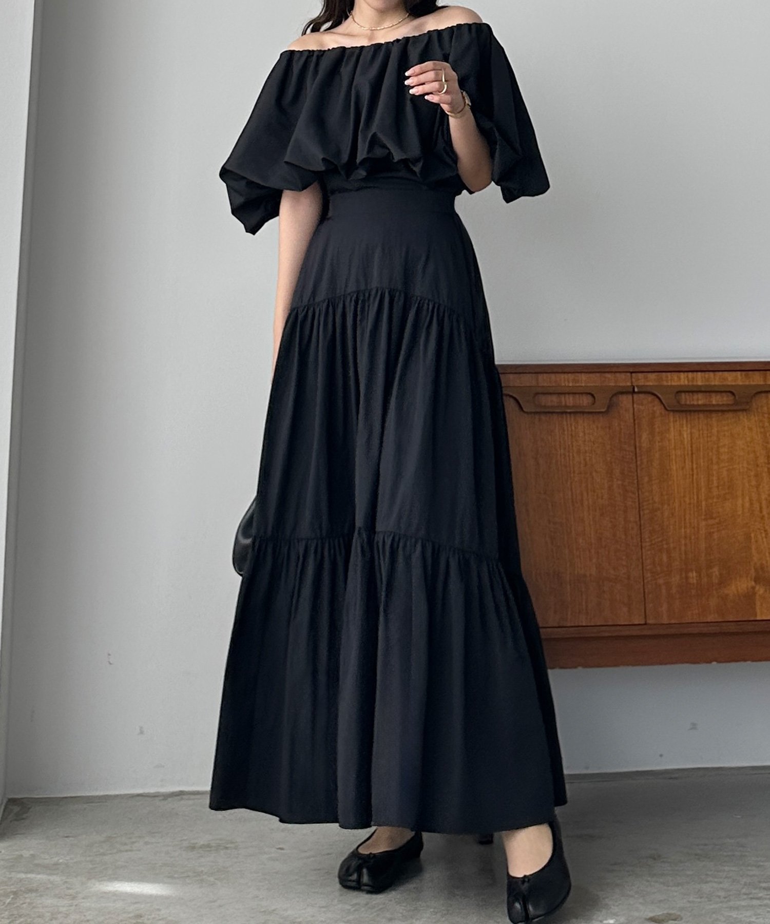 【ジュノア/JUNOAH】のLouere ワッシャースカート インテリア・キッズ・メンズ・レディースファッション・服の通販 founy(ファニー) 　ファッション　Fashion　レディースファッション　WOMEN　スカート　Skirt　ブラック|ID: prp329100004530208 ipo3291000000032238860