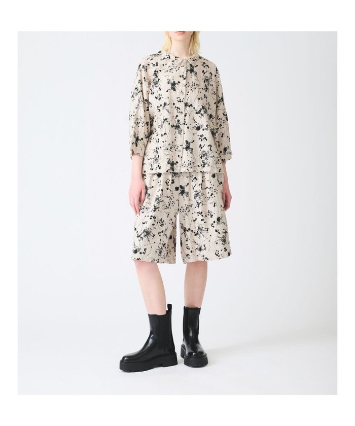 【マーコート/MARcourt】のmizuiro ind レーヨンリネンプリントショートパンツ インテリア・キッズ・メンズ・レディースファッション・服の通販 founy(ファニー) https://founy.com/ ファッション Fashion レディースファッション WOMEN パンツ Pants ハーフ / ショートパンツ Short Pants パープル Purple プリント Print ポケット Pocket モダン Modern ルーズ Loose ワイド Wide 夏 Summer |ID: prp329100004530223 ipo3291000000032028518