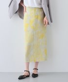 【インディヴィ/INDIVI】の春SALE!【洗える】リネンライク ブロッキングプリントスカート イエロー|ID: prp329100004530239 ipo3291000000032028582