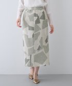 【インディヴィ/INDIVI】の春SALE!【洗える】リネンライク ブロッキングプリントスカート グレージュ|ID: prp329100004530239 ipo3291000000032028583