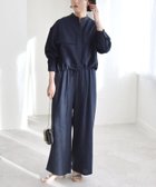 【シップス フォー ウィメン/SHIPS】のquaranciel 洗濯機可能 ポケット シャツ ジャケット ワイドパンツ セットアップ ネイビー|ID: prp329100004530240 ipo3291000000033524745