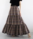 【レイジブルー/RAGEBLUE】の【WOMENS】コットンレースロングスカート 【新デザイン】ブラウンチェック56|ID: prp329100004530242 ipo3291000000032737493