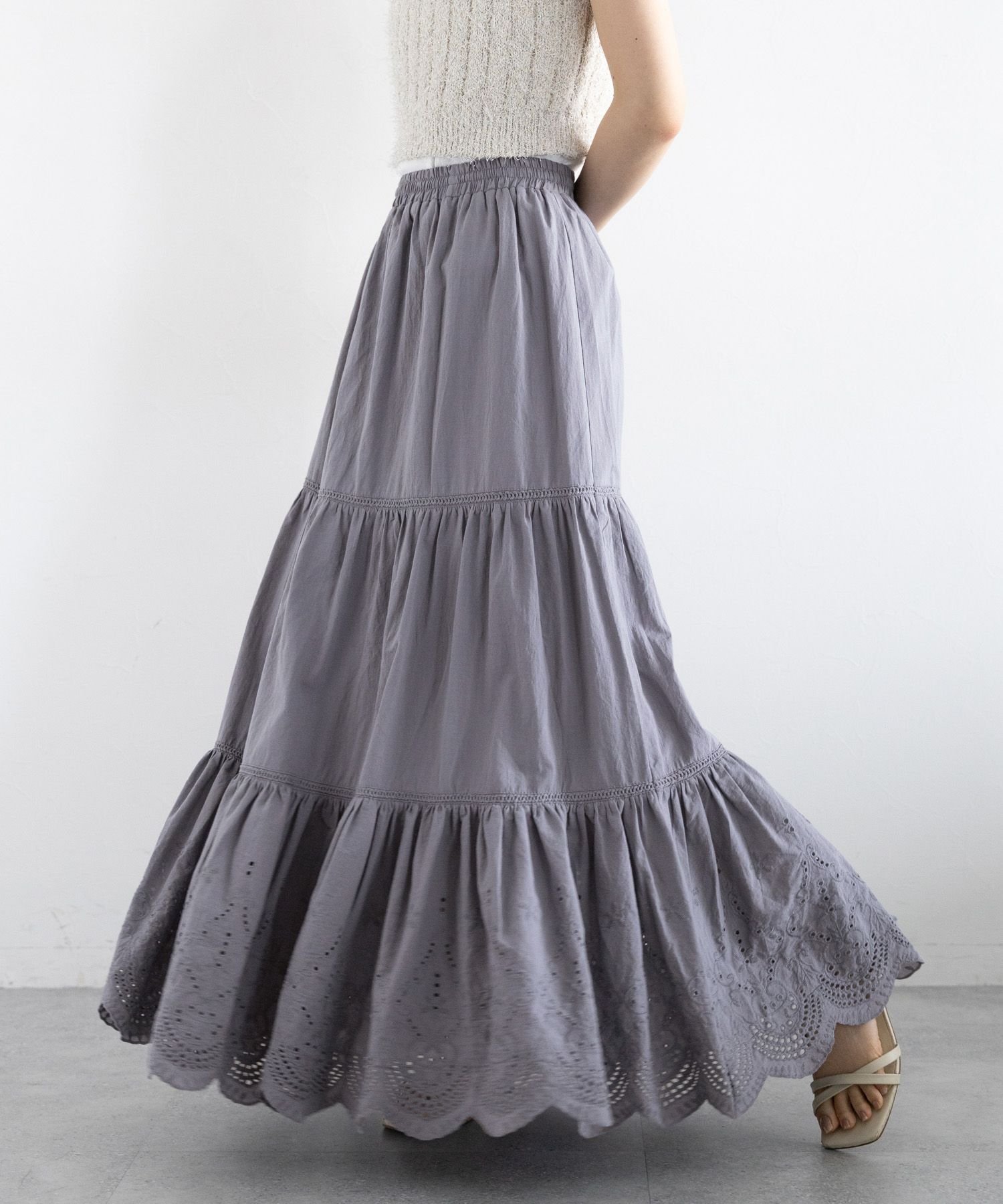 【レイジブルー/RAGEBLUE】の【WOMENS】コットンレースロングスカート インテリア・キッズ・メンズ・レディースファッション・服の通販 founy(ファニー) 　ファッション　Fashion　レディースファッション　Fashion for Women　スカート　Skirts　ロングスカート　Long Skirts / Maxi & Midi Skirts　アクセサリー　Fashion Accessories　カーディガン　Cardigan, Knitwear　キャップ　Cap, Baseball Cap　コンパクト　Compact, Small Size　シンプル　Simple, Minimal　スカラップ　Scallop, Scalloped Edge　スカーフ　Scarf, Neckwear　スニーカー　Sneakers, Trainers　スラックス　Slacks, Dress Pants　チェック　Check, Plaid, Tartan　デニム　Denim, Jeans Material　トレンド　Trend, Trending Now　定番　Standard, Basic Item　フレア　Flare, Flared　ベーシック　Basic, Essential　モノトーン　Monotone, Black and White　ロング　Long, Long-Length　おすすめ　Recommended / Our Picks　エレガント 上品　Elegant　【新デザイン】グレー15|ID: prp329100004530242 ipo3291000000032737500