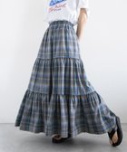 【レイジブルー/RAGEBLUE】の【WOMENS】コットンレースロングスカート 【新デザイン】ブルーチェック83|ID: prp329100004530242 ipo3291000000032737504