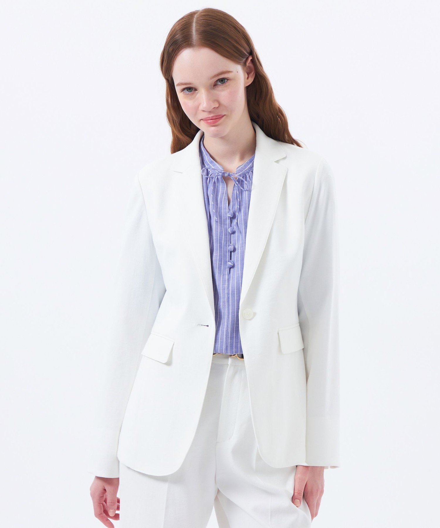 【マッキントッシュ フィロソフィー/MACKINTOSH PHILOSOPHY】の【2025年春夏モデル】DRY OXFORD テーラードジャケット インテリア・キッズ・メンズ・レディースファッション・服の通販 founy(ファニー) 　ファッション　Fashion　レディースファッション　WOMEN　アウター　Coat Outerwear　ジャケット　Jackets　テーラードジャケット　Tailored Jackets　おすすめ　Recommend　ウォッシャブル　Washable　オックス　Ox　ジャケット　Jacket　セットアップ　Set Up　テーラード　Tailored　バランス　Balance　ビジネス 仕事 通勤　Business　ファブリック　Fabric　ワイド　Wide　吸水　Water Absorption　夏　Summer　定番　Standard　春　Spring　S/S・春夏　Ss・Spring/Summer　秋　Autumn/Fall　オフホワイト|ID: prp329100004530252 ipo3291000000032361724