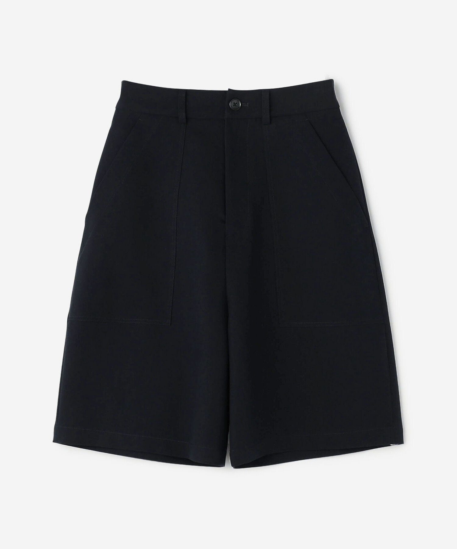 【ビショップ/Bshop】のコットン ハーフパンツ WOMEN インテリア・キッズ・メンズ・レディースファッション・服の通販 founy(ファニー) 　ファッション　Fashion　レディースファッション　WOMEN　パンツ　Pants　ハーフ / ショートパンツ　Short Pants　サテン　Satin　ハーフ　Half　パッチ　Patch　フレア　Flare　フロント　Front　ポケット　Pocket　エレガント 上品　Elegant　NAVY|ID: prp329100004530259 ipo3291000000032028664