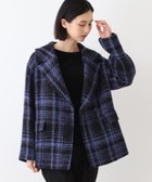 【インディヴィ/INDIVI】の【日本製】ビッグチェック柄ショートコート ブラック|ID: prp329100004530269 ipo3291000000032028698