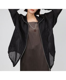 【バビロン/BABYLONE / KIDS】のラミーシアージップブルゾン 人気、トレンドファッション・服の通販 founy(ファニー) ファッション Fashion キッズファッション KIDS 2025年 2025 2025春夏・S/S Ss,Spring/Summer,2025 おすすめ Recommend コンパクト Compact シアー Sheer スタンド Stand ドローコード Draw Cord ブルゾン Blouson ワイド Wide エレガント 上品 Elegant 夏 Summer 春 Spring |ID:prp329100004530276