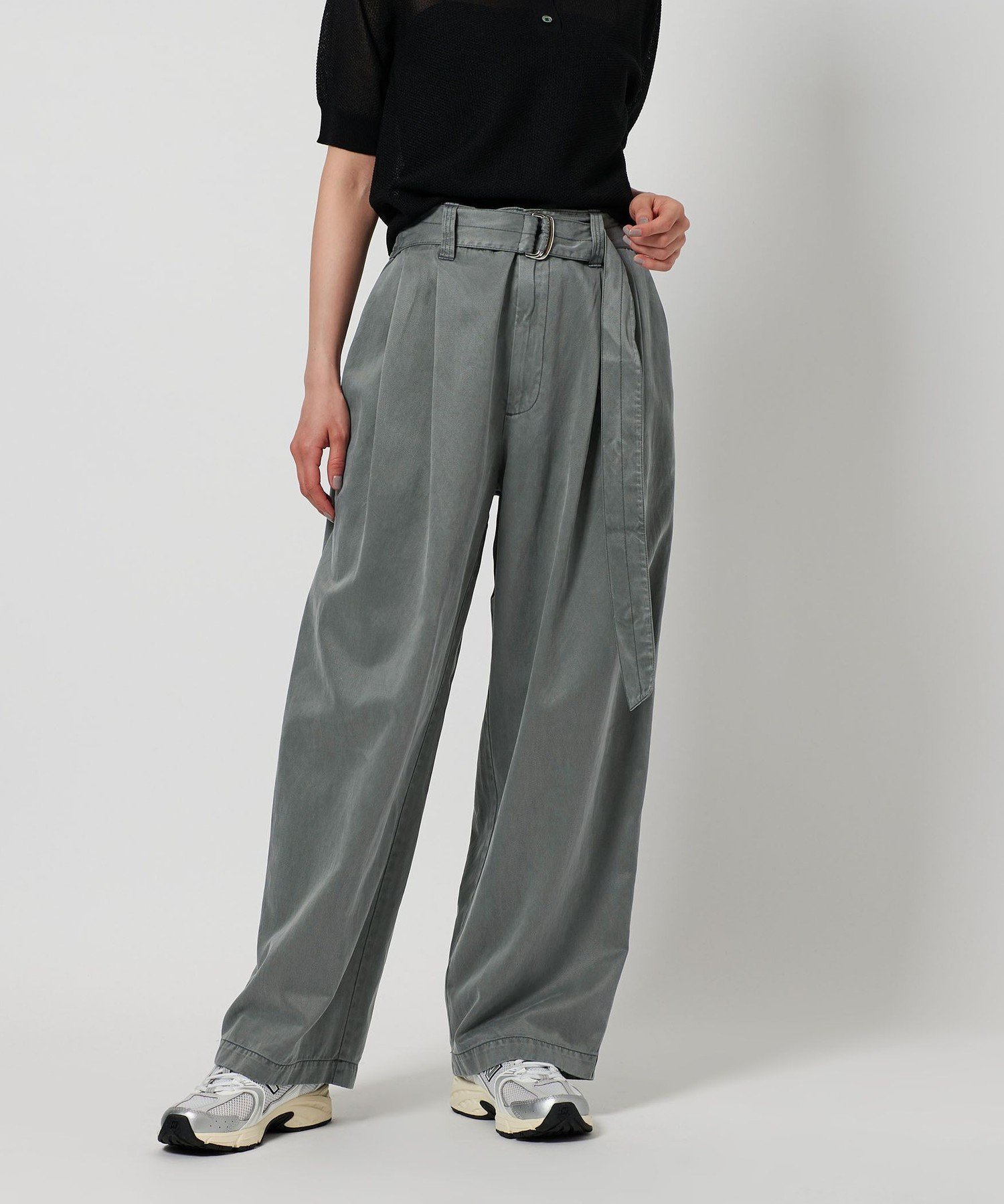 【ビューティ&ユース ユナイテッドアローズ/BEAUTY&YOUTH / UNITED ARROWS】のキュプラブレンド ベルテッド パンツ インテリア・キッズ・メンズ・レディースファッション・服の通販 founy(ファニー) 　ファッション　Fashion　レディースファッション　Fashion for Women　パンツ　Pants & Trousers　おすすめ　Recommended / Our Picks　コンパクト　Compact, Small Size　セットアップ　Set-Up, Coordinated Outfit　ベスト　Vest, Waistcoat　ミリタリー　Military, Army Style　ワイド　Wide, Wide Fit　エレガント 上品　Elegant　DK.GRAY|ID: prp329100004530278 ipo3291000000032702322