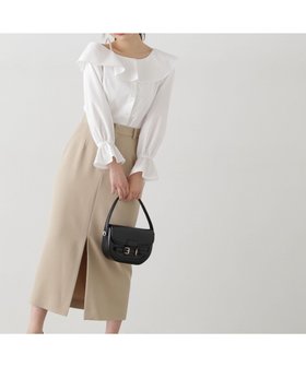【プロポーション ボディドレッシング/PROPORTION BODY DRESSING】のナロースリットスカート 人気、トレンドファッション・服の通販 founy(ファニー) ファッション Fashion レディースファッション WOMEN スカート Skirt シンプル Simple スリット Slit ツイル Twill フロント Front |ID:prp329100004530301